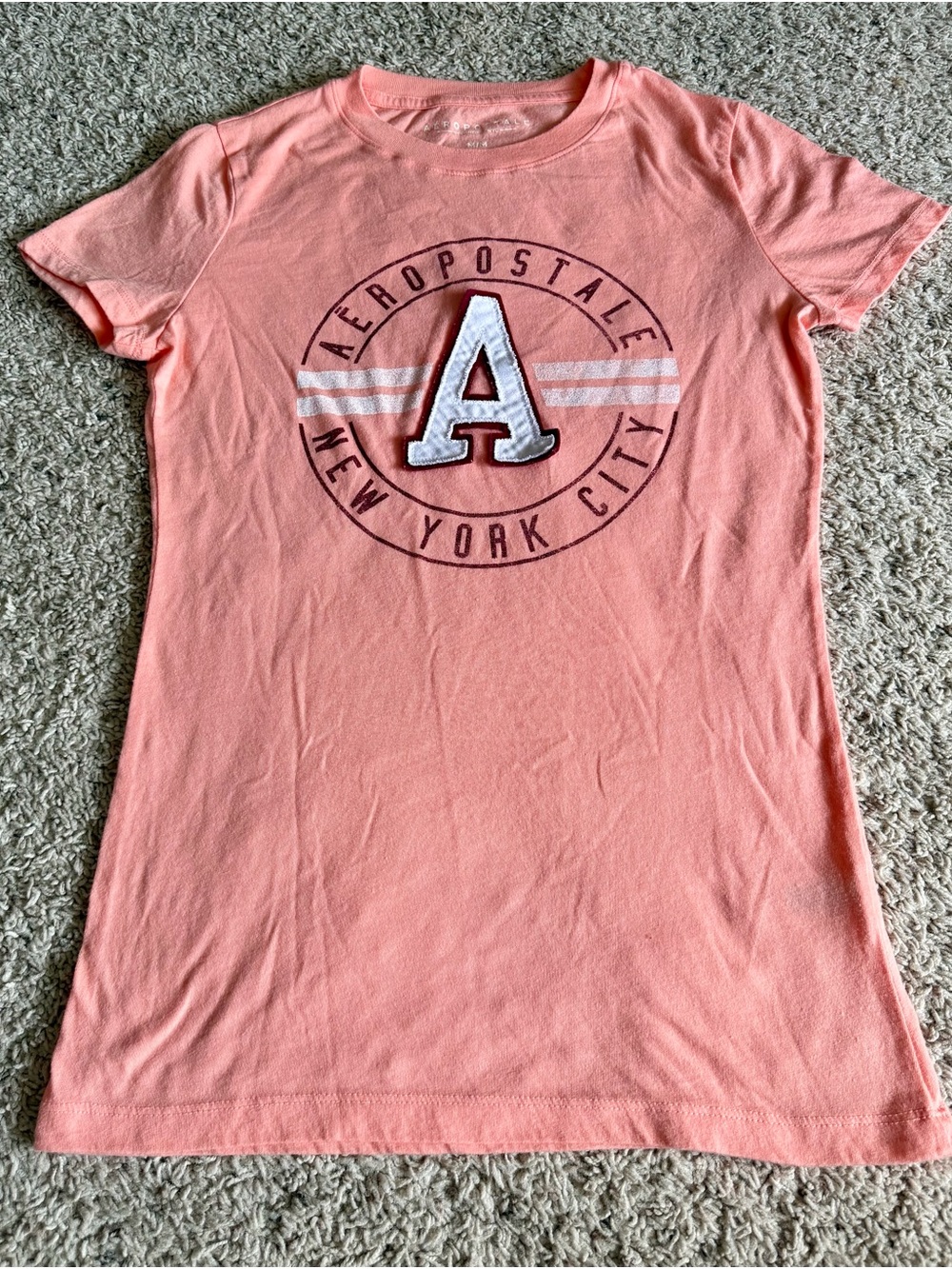 Aéropostale Girls M (10) Pink New York Graphic Tee